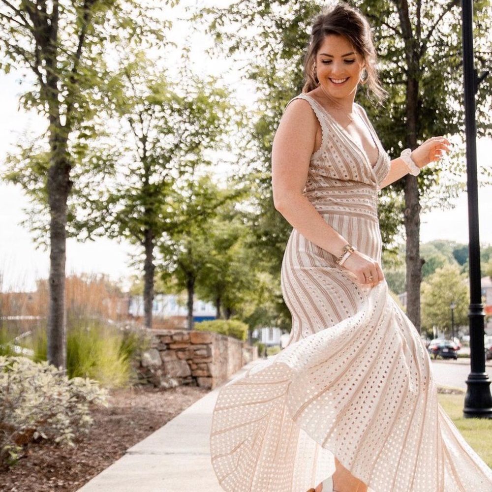 Purchased at Intermix; gold Arcobaleno dress